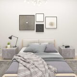  Noćni ormarić boja betona 100 x 35 x 40 cm konstruirano drvo | shoptok.hr