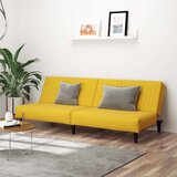  Kavč dvosed z ležiščem rumen žamet | Shoptok.si