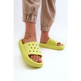 EVENTO Women's Foam Slides on Thick Sole Lime Beula | shoptok.hr