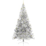  Umjetna preddekorirana božićna jelka srebrna 240 cm PET | Shoptok.si
