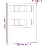  Uzglavlje za krevet 80 5 x 4 x 100 cm od masivne borovine | shoptok.hr