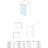 Copen stakleni paravan monte 8mm staklo - 90 cm | ePonuda.com
