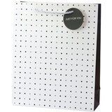  Klasična poklon vrećica s točkicama i privjeskom "Samo za tebe" 32 x 26 x 10 cm | shoptok.hr