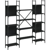 Maison Chic Knjižna omara - Knjižna polica - Knjižni regal črna 155,5x24x166,5 cm inženirski les, (21723112) Cene