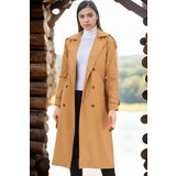 Dewberry Z6737 WOMEN'S TRENCH COAT-DARK CAMEL | shoptok.hr