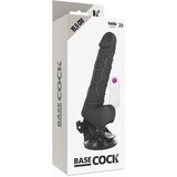 BaseCock Vibrator Realistic Remote Control Black 19,5 Cm | Shoptok.si