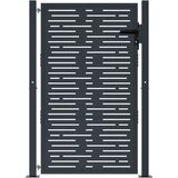  Vrtna vrata antracit 100x125 cm čelična četvrtasti dizajn | shoptok.hr