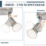 Nettlife LED stropna svetilka GU10 - 2 moderna okrogla stropna reflektorja stropna reflektorja za spalnico in dnevno sobo, brez žarnice krom, (22117001) Cene