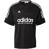 Adidas Tehnička sportska majica 'Tiro' crna / bijela