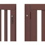  Vrata za pse s vratašcima 9 panela sklopiva 450 cm drvo topole Smeđa 50 x 60 x 2 cm | Shoptok.si
