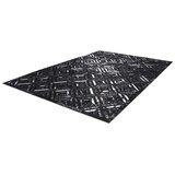 Novel RAVNO TKANA PREPROGA Spark 410 Schwarz / Silber 80/150 cm črna, srebrne barve | Shoptok.si