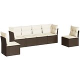  The Living Store Vrtna sedežna garnitura 6-delna z blazinami rjav poli ratan - Vrtna Sedežna Garniture, (21455470) | Shoptok.si