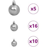 vidaXL Umjetno božićno drvce Bijelo 180 cm PVC i Metal i Plastika | shoptok.hr
