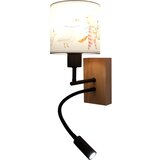 Brilagi LED fleksibilna lampa BOBO WOOD 1xE27/25W/230V + LED/3W hrast/crna/bela/životinjski dezen | Eponuda.com