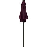  Vrtni suncobran s LED svjetlima bordo 200 x 211 cm aluminijski | shoptok.hr