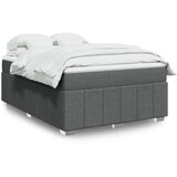 Maison Chic Box spring postelja - Vzmetna postelja z vzmetnico temno siva 140x200 cm blago SL11700, (21904887) | Shoptok.si