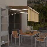 Tenda na ručno uvlačenje s roletom LED 3 x 2,5 m žuto-bijela | shoptok.hr