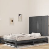 vidaXL Zidno uzglavlje sivo 127 5x3x90 cm od masivne borovine | shoptok.hr