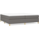  Box spring postelja z vzmetnico temno siva 200x200 cm blago, (20724238) | Shoptok.si