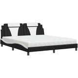  Krevet s madracem crno-bijeli 180 x 200 cm od umjetne kože | shoptok.hr