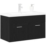  Kupaonski ormar Crni hrast 80 x 38,5 x 46 cm Konstruirano drvo | shoptok.hr