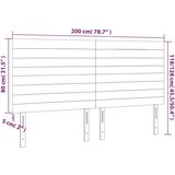  Uzglavlje smeđesivo 200x5x118/128 cm od tkanine | shoptok.hr