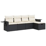 Maison Chic Seti vrtnega pohištva - Vrtna garnitura - Vrtni pohištvo set 5-delna z blazinami črn poli ratan, (21821184) | Shoptok.si