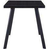  Blagovaonski stol crni 140 x 70 x 75 cm od kaljenog stakla | shoptok.hr