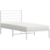 Metalni okvir za krevet s uzglavljem bijeli 100x190 cm | Eponuda.ba