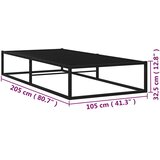  Okvir za krevet crni metalni 100 x 200 cm | shoptok.hr