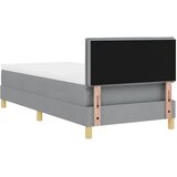  LED Box Spring Krevet Svijetlo siva 90 x 190 cm tkanina | shoptok.hr