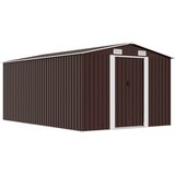  Vrtno spremište 257 x 392 x 181 cm metalno smeđe | shoptok.hr