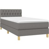 vidaXL Krevet box spring s madracem LED tamnosivi 80 x 200 cm tkanina | shoptok.hr