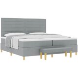  s opruga kutije Svjetlosiva 200 x 200 cm tkanina | shoptok.hr