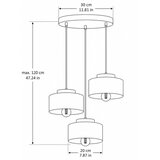  Luster na sajli IGNIA 3xE27/60W/230V bordo/zlatna | Eponuda.com