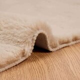  Faux Rabbit Fur Rug Olite Sivo-smeđa 160 x 230 cm Poliester | shoptok.hr