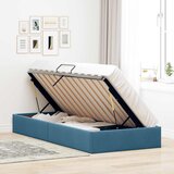  Otomanski krevet s pohranom Tamno plava 100 x 200 cm Baršun | shoptok.hr