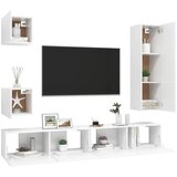  5-dijelni set TV ormarića bijeli od konstruiranog drva | shoptok.hr