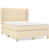  The Living Store Box spring postelja z vzmetnico krem 140x190 cm blago - Box Spring Postelja, (21450265) | Shoptok.si