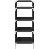  Stalak za cipele s 4 police od metala i netkane tkanine crni | shoptok.hr