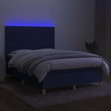  Krevet box spring s madracem LED plavi 140x190 cm od tkanine | shoptok.hr