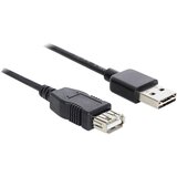 Delock USB 2.0 kabel [1x moški konektor USB 2.0 tipa A - 1x ženski konektor USB 2.0 tipa A] 1 m črna primeren za obojestranski priključek , pozlačeni, (20416069) Cene