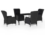  5-dijelni vrtni blagovaonski set tamnosivi Siva Dužina stola 140 cm | shoptok.hr