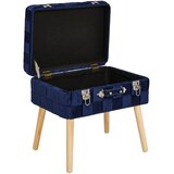 XORA TABURE, les, tekstil, leseni material temno modra | Shoptok.si