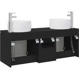 Set ormarića za kupaonicu 3 kom. Crna 49,5 x 44,5 x 66 cm | shoptok.hr
