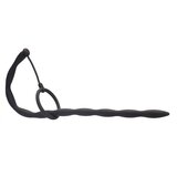 Ouch! Silicone Plug & Cock Ring Set Urethral Sounding Black Cene