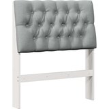  Tapecirano vzglavje Svetlo siva 75 cm Masivno borovo les, (5000109563) | Shoptok.si