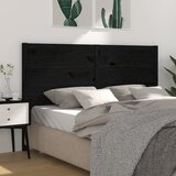  Uzglavlje crno 206 x 4 x 100 cm od masivne borovine | shoptok.hr