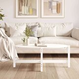  Stolić za kavu bijeli 118 x 63 x 45 cm od masivne borovine | shoptok.hr