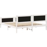  Krevetna konstrukcija s uzglavljem Svijetlo siva 160 x 200 cm Bijela | shoptok.hr